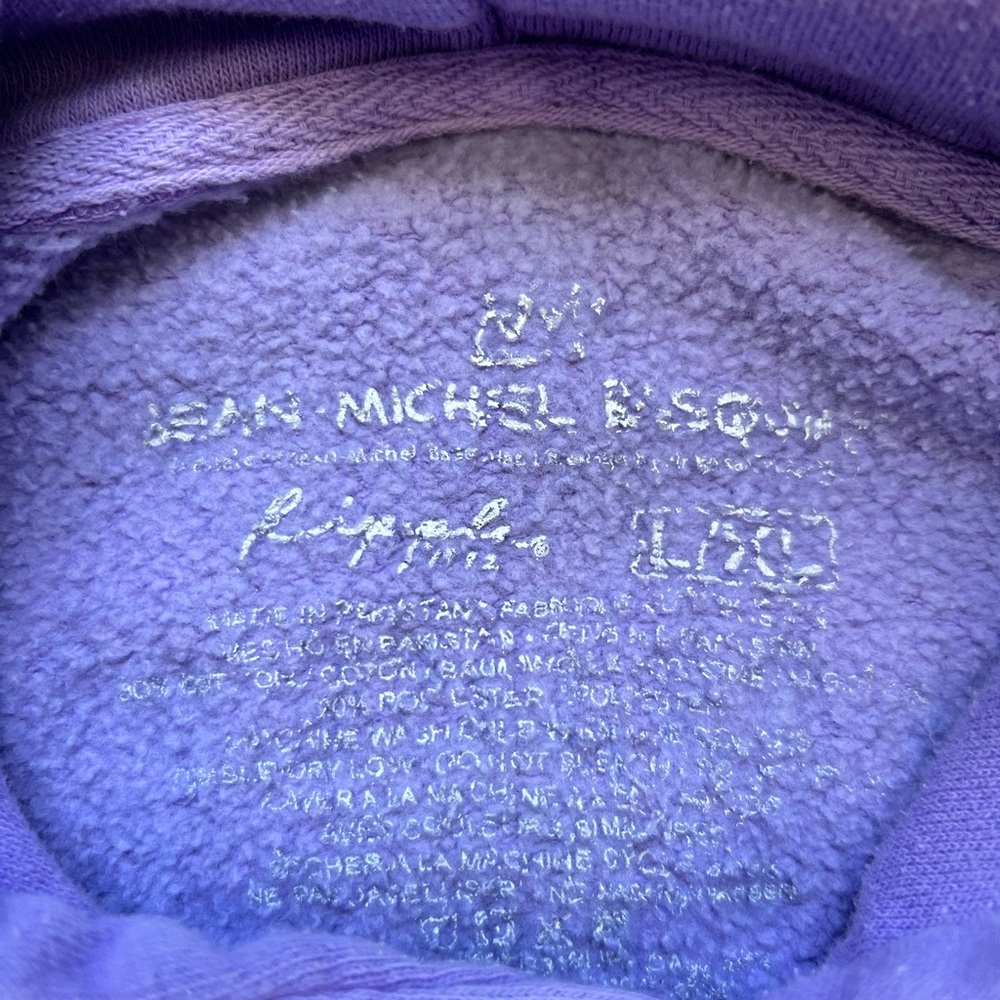 Jean-Michel Basquiat pre-loved oversize lavender hoodie size L/XL - Picture 5 of 9